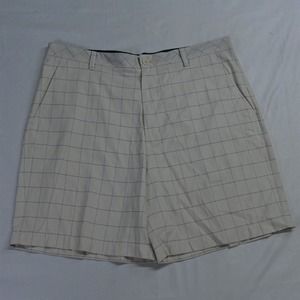 Ashworth 38 x 8" Off White Windowpane‎ Golf Dress Chino Shorts